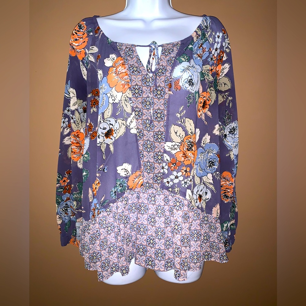 O’Neil sheer top blouse size XS small